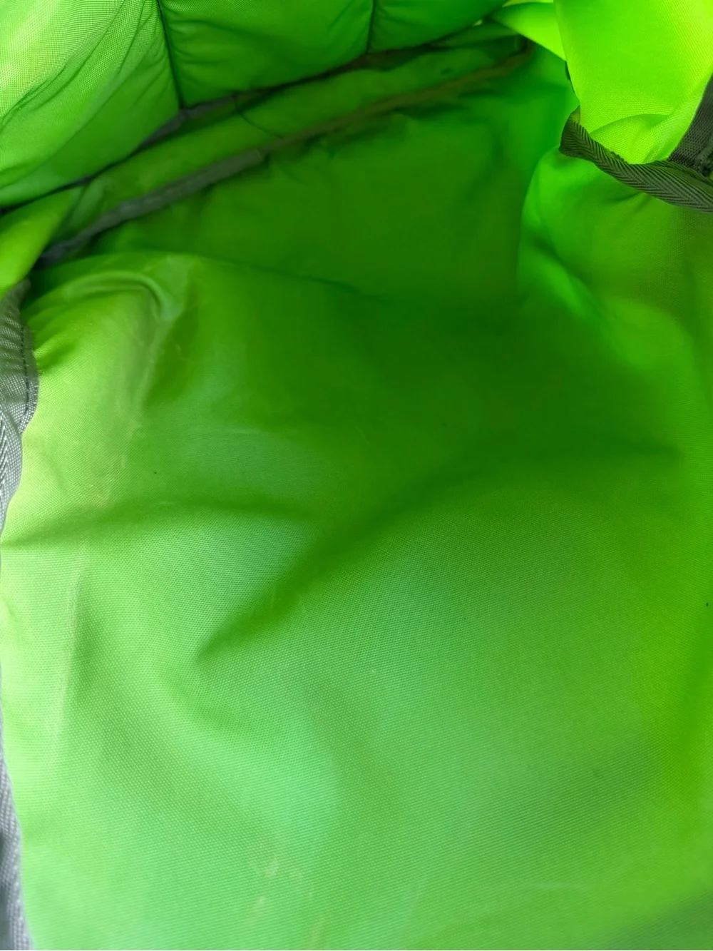 L.L.Bean Backpack Lime Green Reflective School Travel Daypack Tabarini 19”